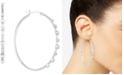 Macy's Cubic Zirconia Oval Hoop Earrings